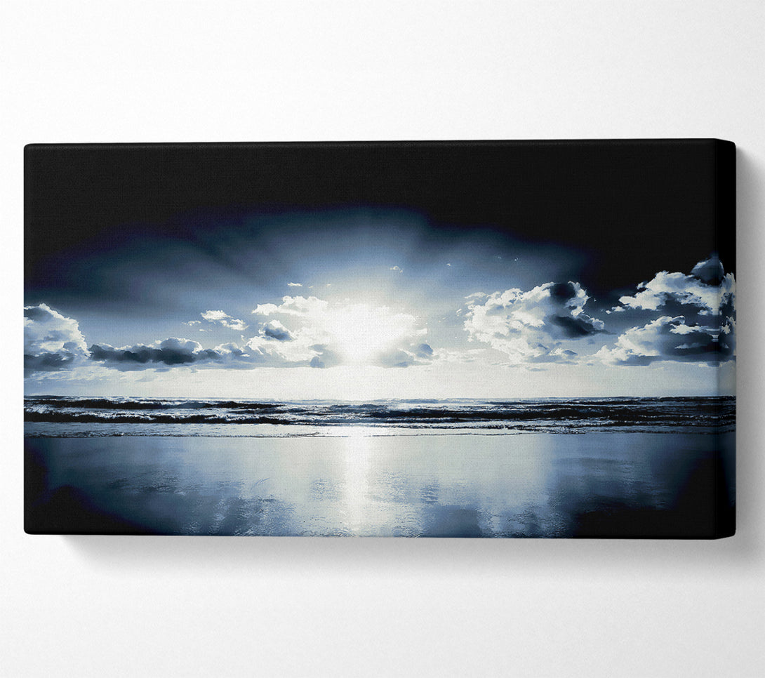  A Canvas Print of Blue Ocean Sunrise Canvas Art