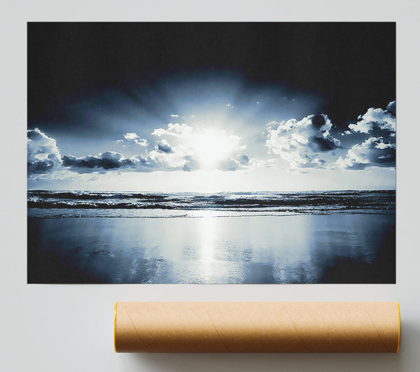 Blue Ocean Sunrise Print