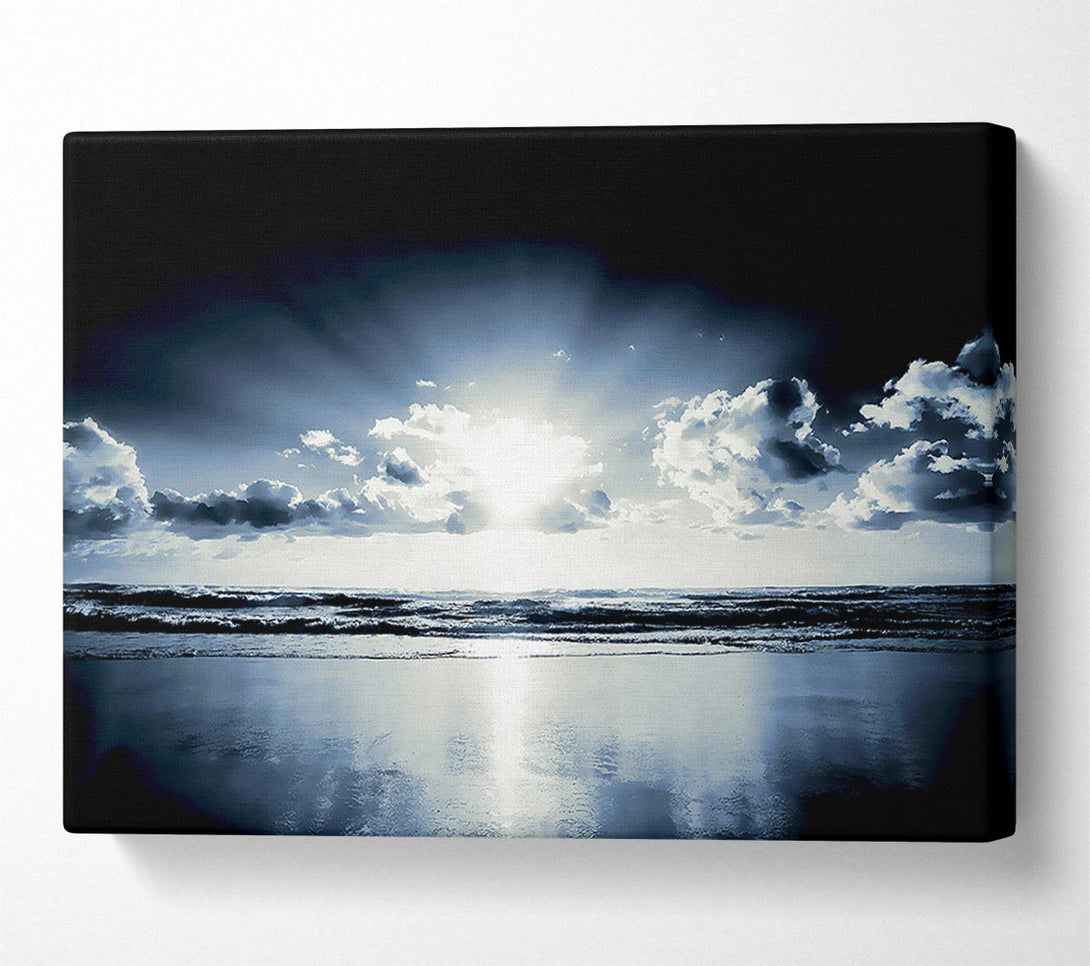  A Canvas Print of Blue Ocean Sunrise Canvas Art