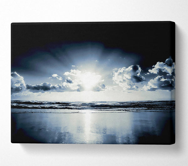  A Canvas Print of Blue Ocean Sunrise Canvas Art
