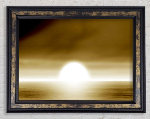 Abstact Sun Beige Framed Print