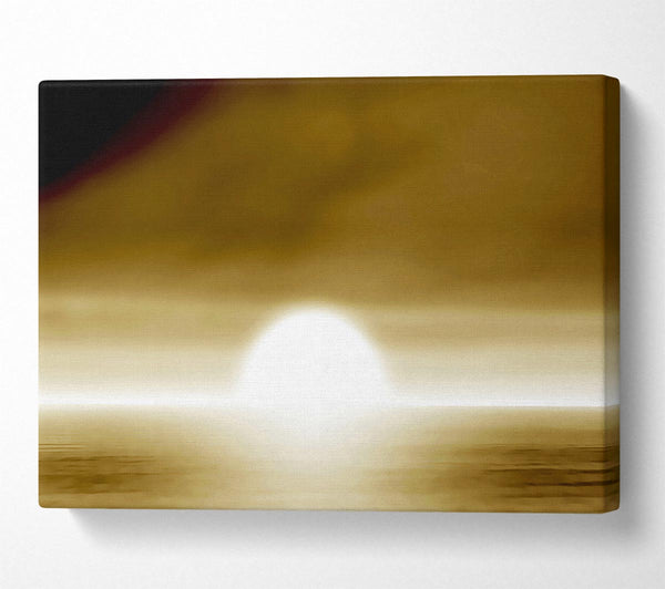  A Canvas Print of Abstact Sun Beige Canvas Art