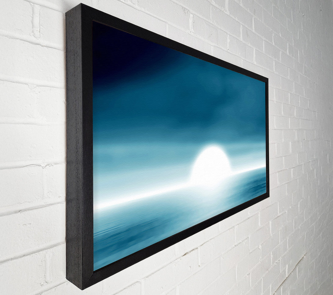  A Canvas Print of Abstact Sun Blue Canvas Print