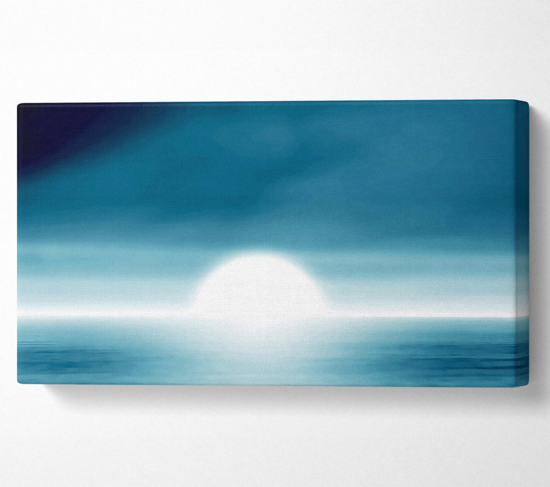  A Canvas Print of Abstact Sun Blue Canvas Print