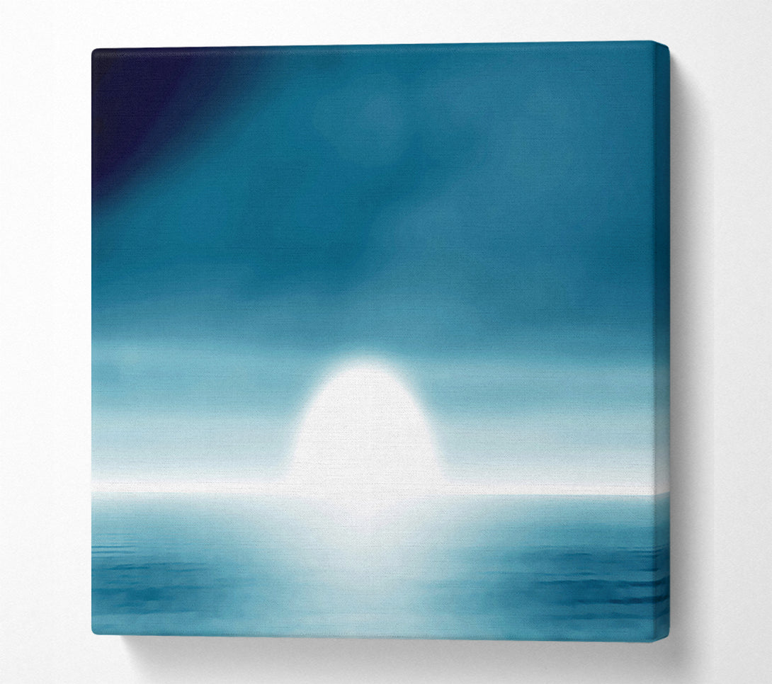  A Canvas Print of Abstact Sun Blue Canvas Print