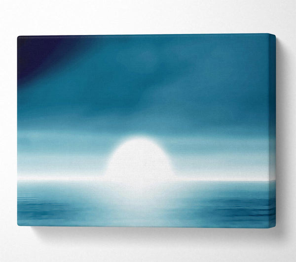  A Canvas Print of Abstact Sun Blue Canvas Print