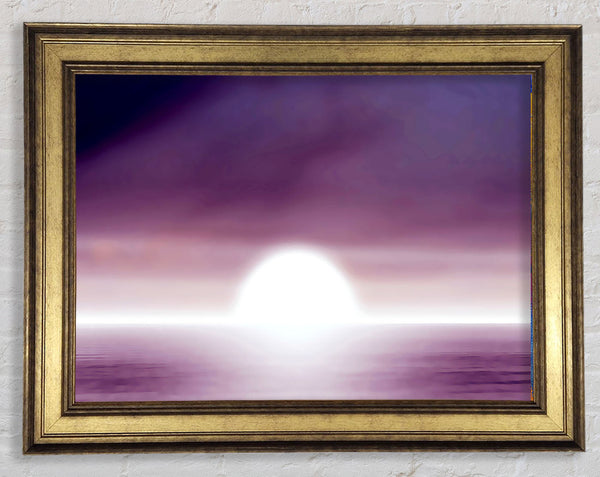Abstact Sun Lilac Framed Print