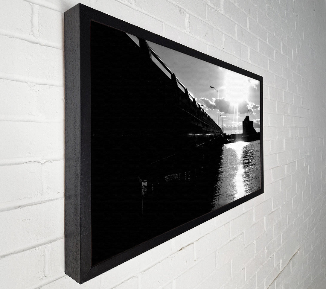 A Canvas Print of The Pier Above B n W Canvas Wall Art