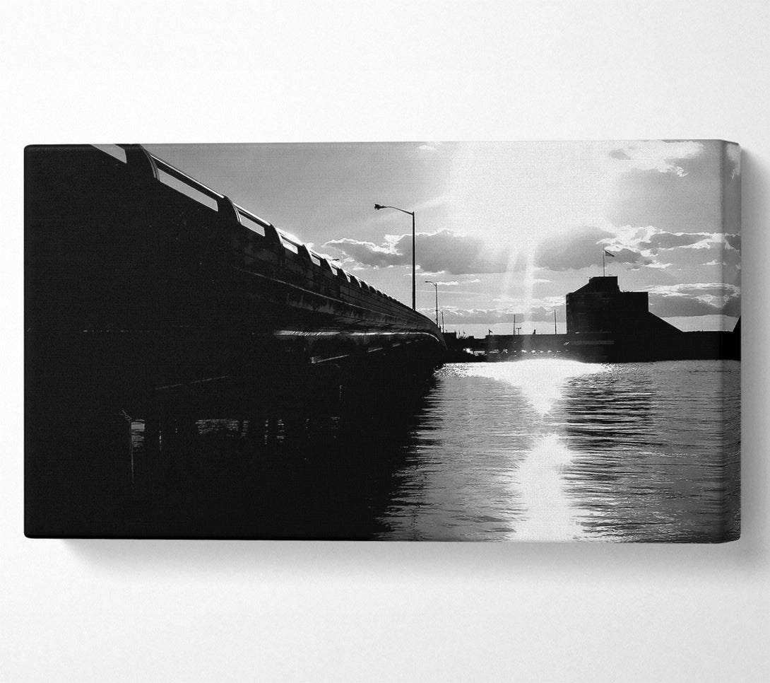  A Canvas Print of The Pier Above B n W Canvas Wall Art