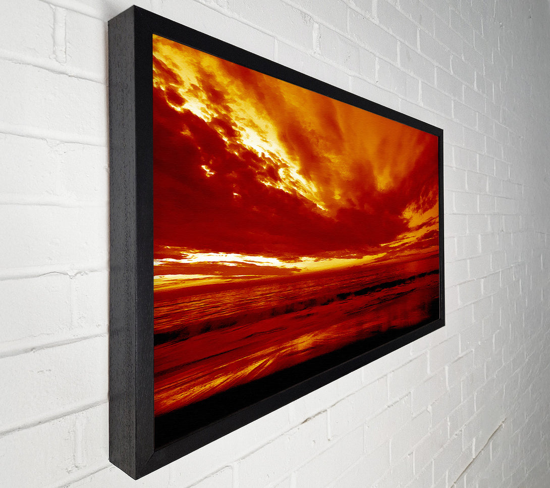  A Canvas Print of Vibrant Red Skys Canvas Wall Art