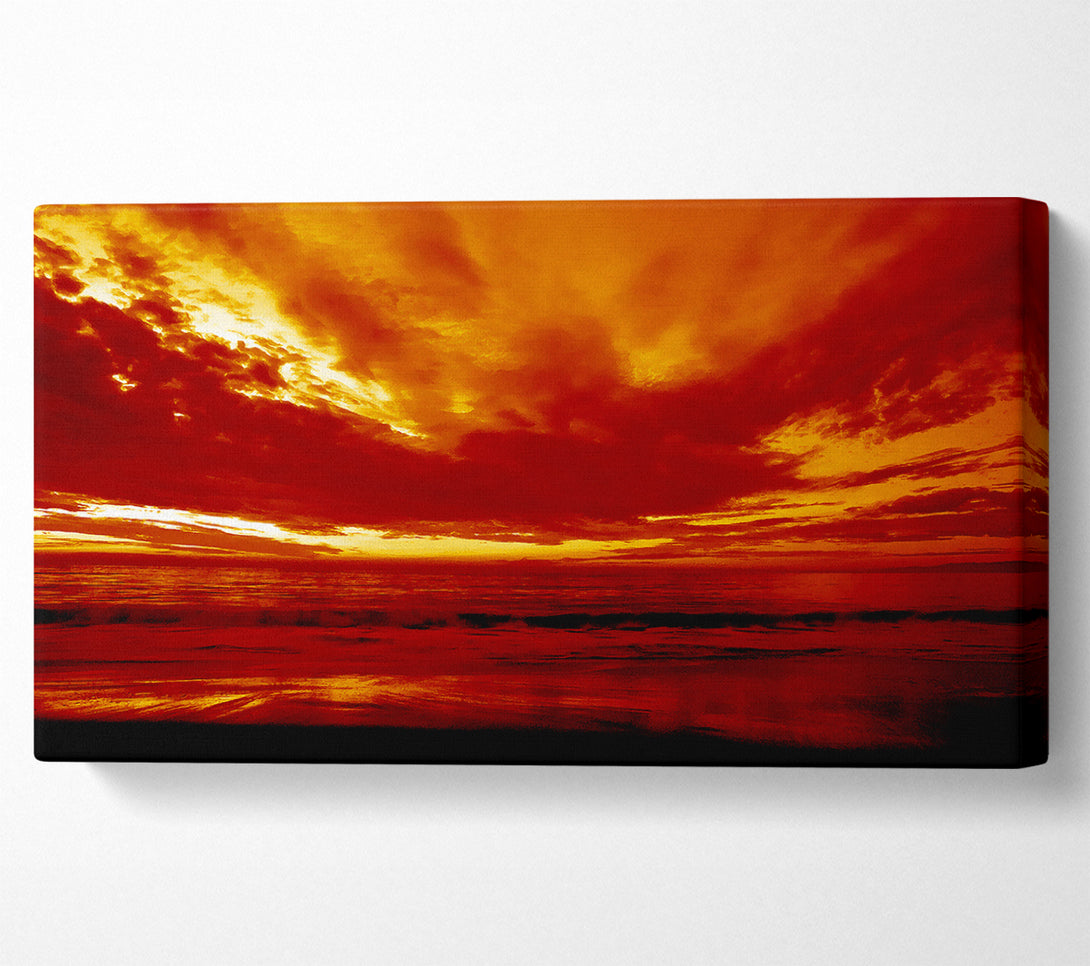  A Canvas Print of Vibrant Red Skys Canvas Wall Art