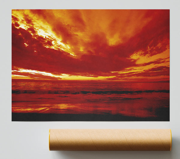 Vibrant Red Skys Poster