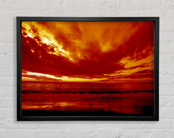 Vibrant Red Skys Framed Print