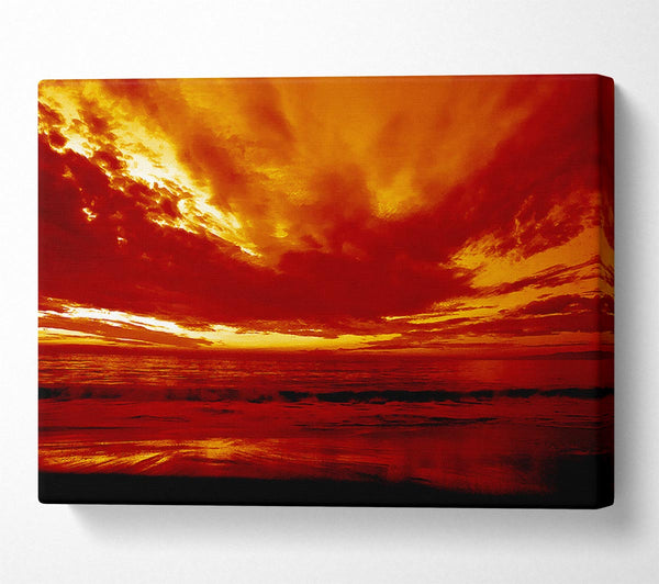  A Canvas Print of Vibrant Red Skys Canvas Wall Art