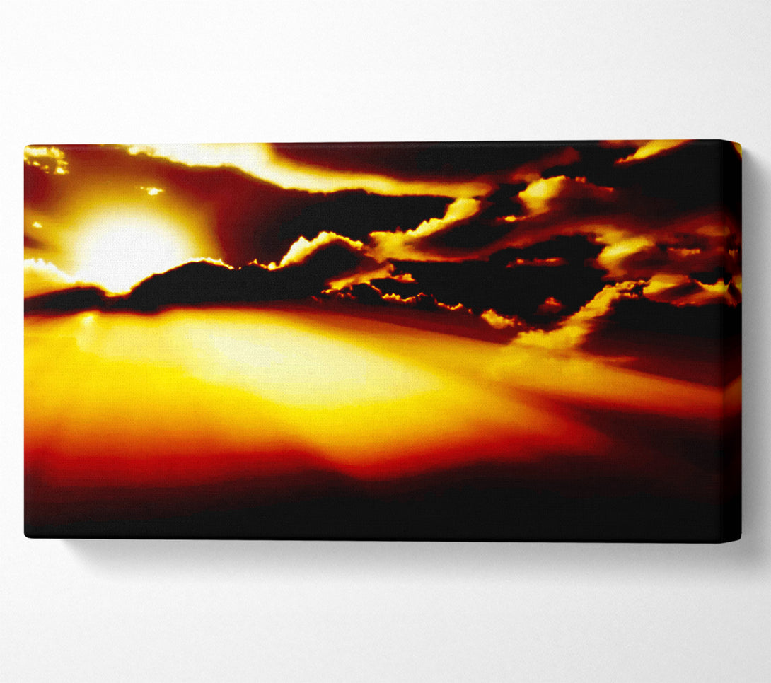  A Canvas Print of Sun Bursting Through The Clouds Canvas Wall Art