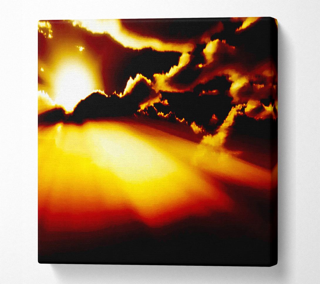  A Canvas Print of Sun Bursting Through The Clouds Canvas Wall Art