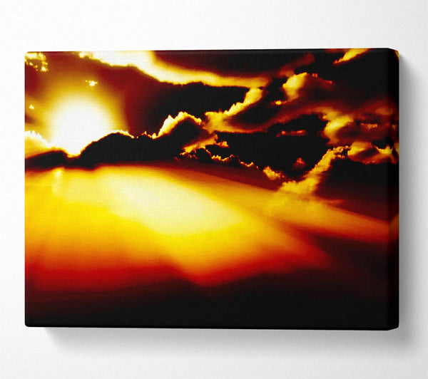  A Canvas Print of Sun Bursting Through The Clouds Canvas Wall Art