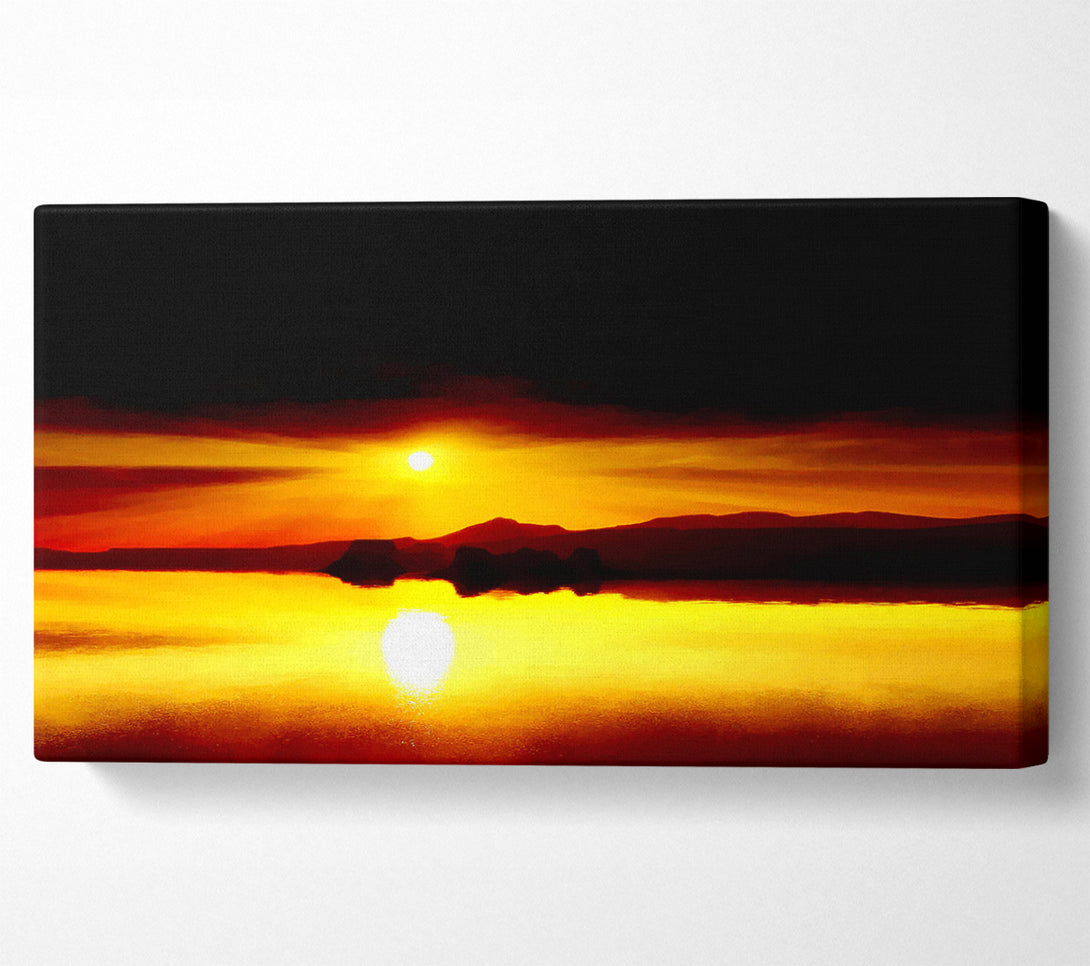  A Canvas Print of Red Waters Mountain Sunrise Canvas Wall Art