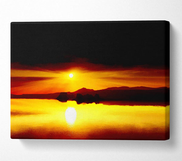  A Canvas Print of Red Waters Mountain Sunrise Canvas Wall Art