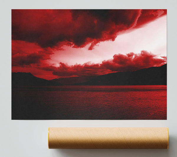 Red Tempest Sky Print