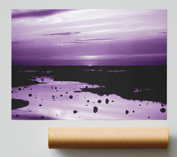 Purple Ocean Surprise Poster