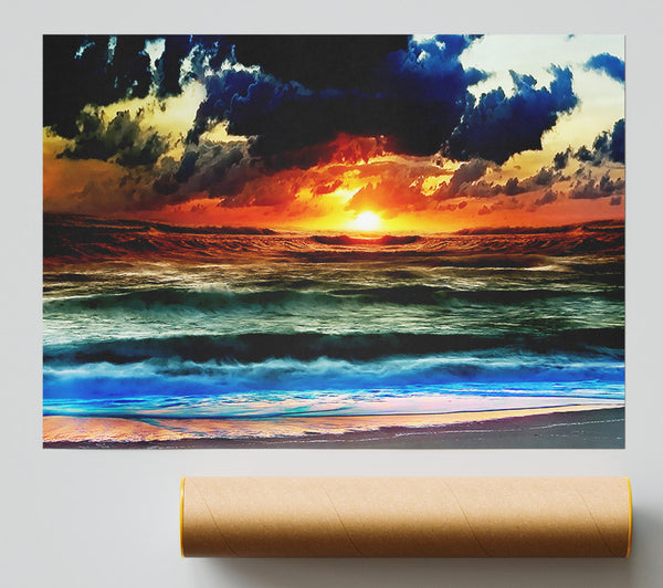 Ocean Just Before The Storm Print