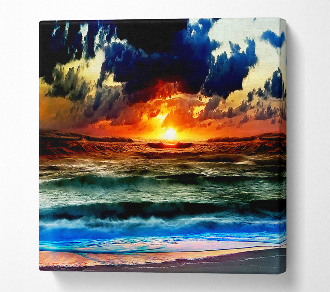  A Canvas Print of Ocean Just Before The Storm Canvas Print