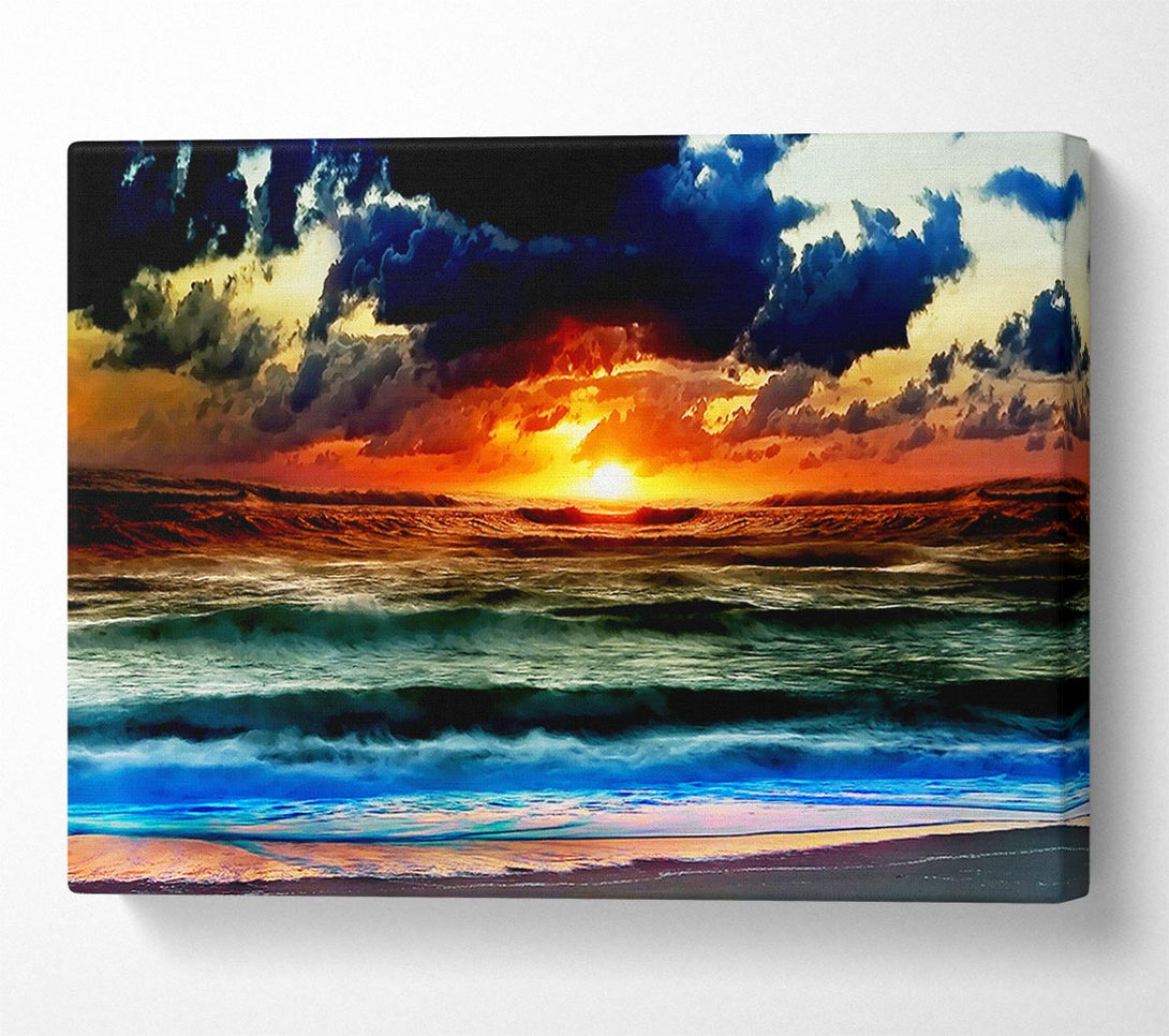  A Canvas Print of Ocean Just Before The Storm Canvas Print