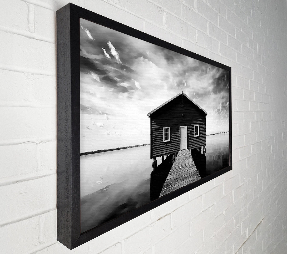 A Canvas Print of Water House B n W Canvas Wall Art