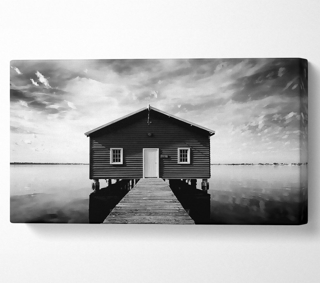  A Canvas Print of Water House B n W Canvas Wall Art