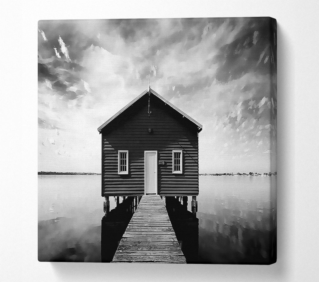  A Canvas Print of Water House B n W Canvas Wall Art
