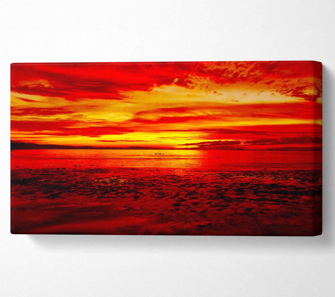  A Canvas Print of The Pebbled Beach Red Canvas Print