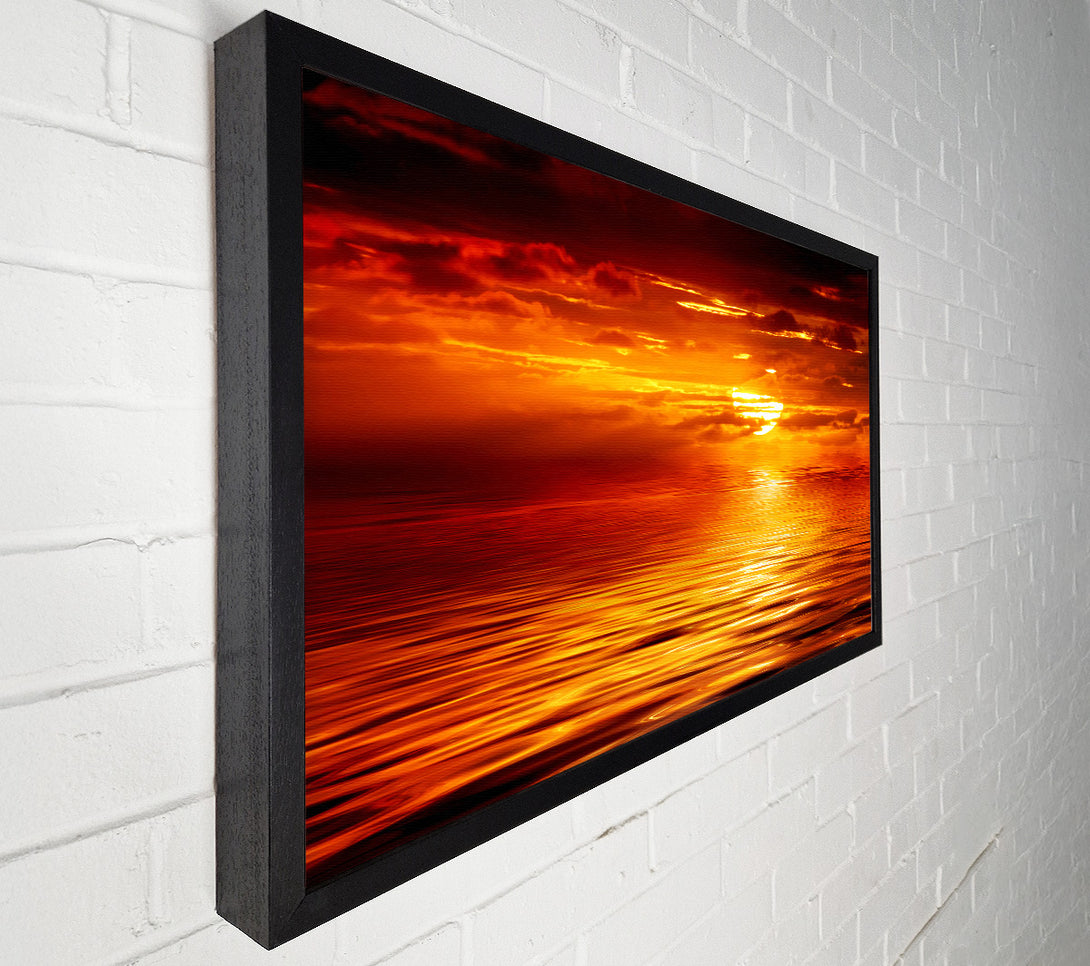  A Canvas Print of The Glistening Ocean Sun Canvas Art