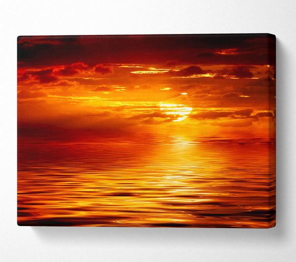  A Canvas Print of The Glistening Ocean Sun Canvas Art