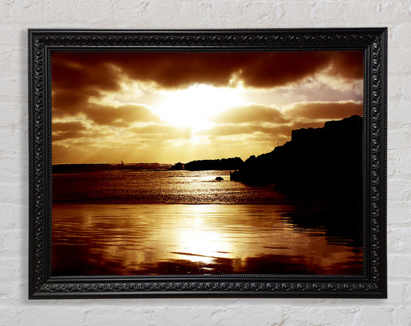 Chocolate Sunset Reflections Framed Print