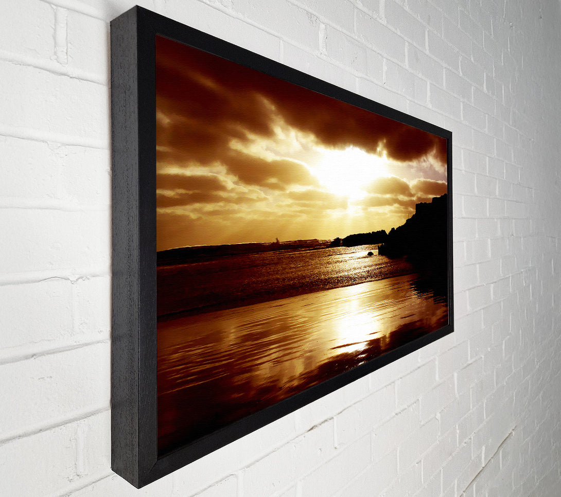  A Canvas Print of Chocolate Sunset Reflections Canvas Print