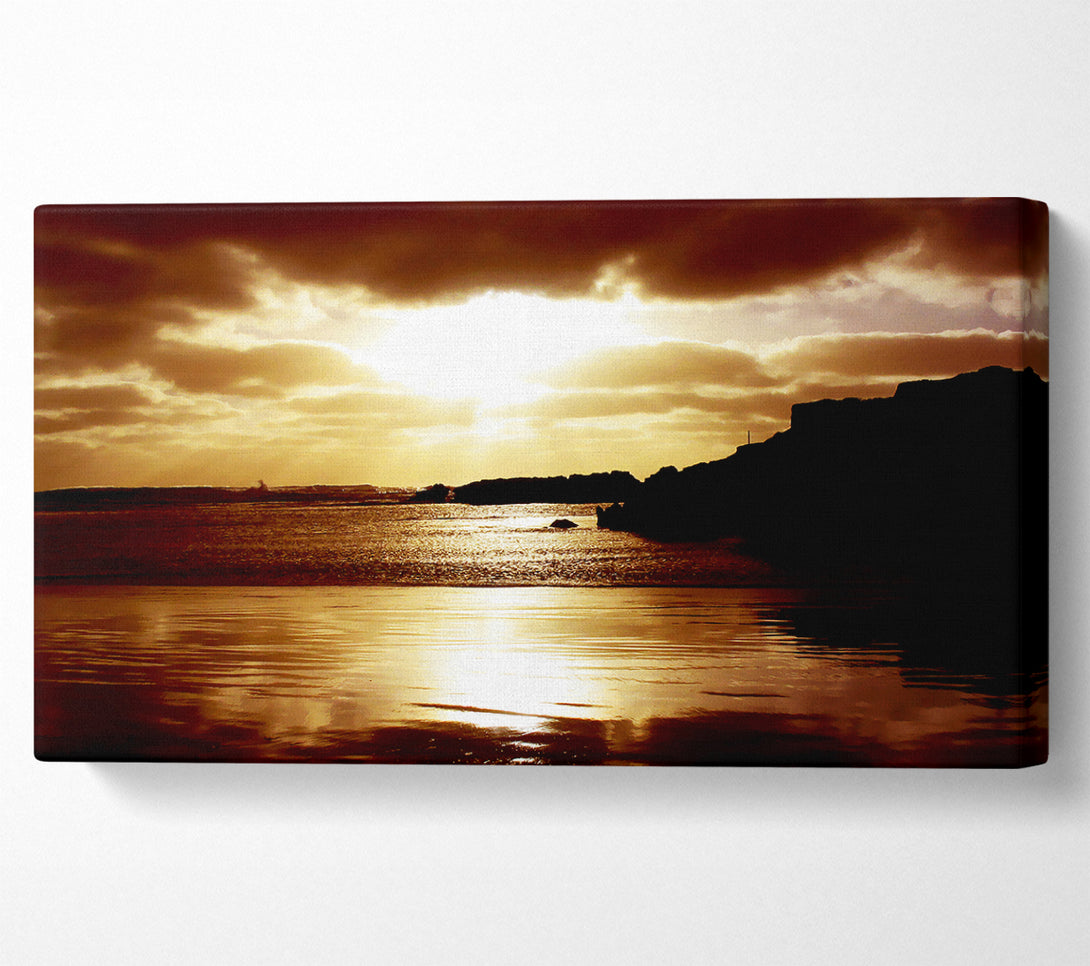  A Canvas Print of Chocolate Sunset Reflections Canvas Print