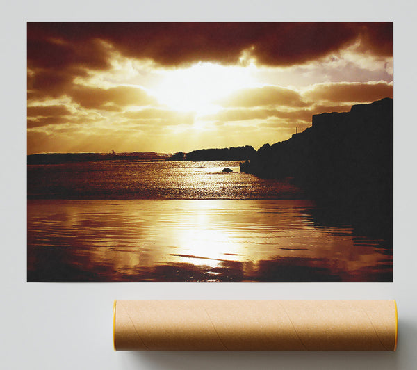 Chocolate Sunset Reflections Giclee Print