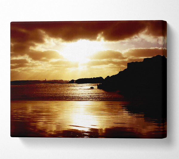 A Canvas Print of Chocolate Sunset Reflections Canvas Print