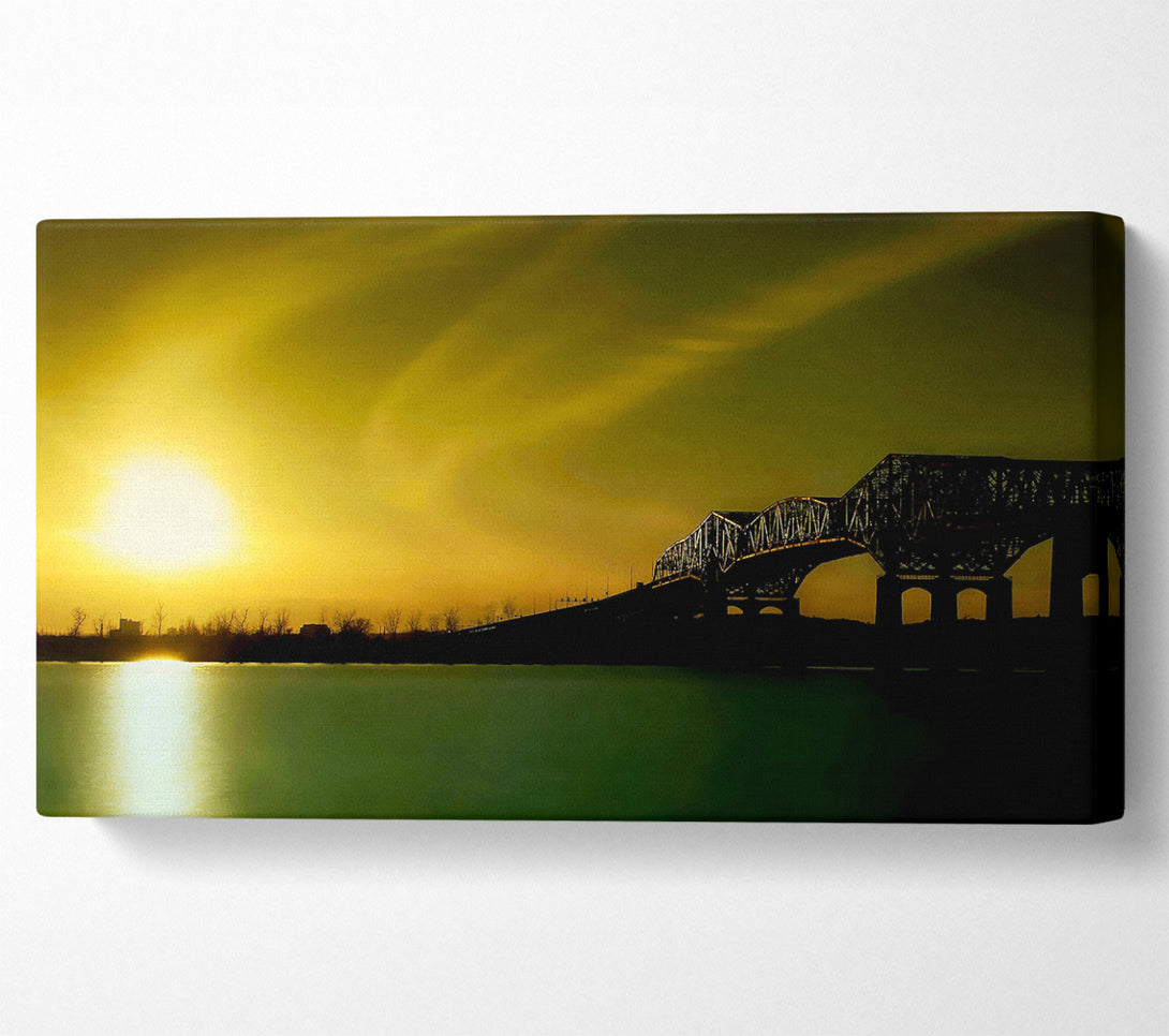  A Canvas Print of River Crossing Canvas Art