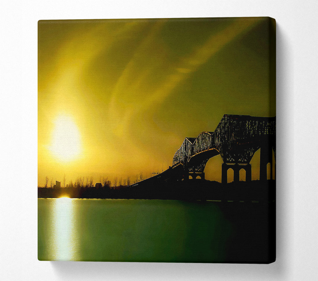  A Canvas Print of River Crossing Canvas Art
