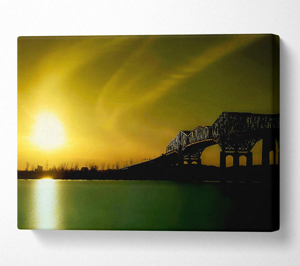  A Canvas Print of River Crossing Canvas Art