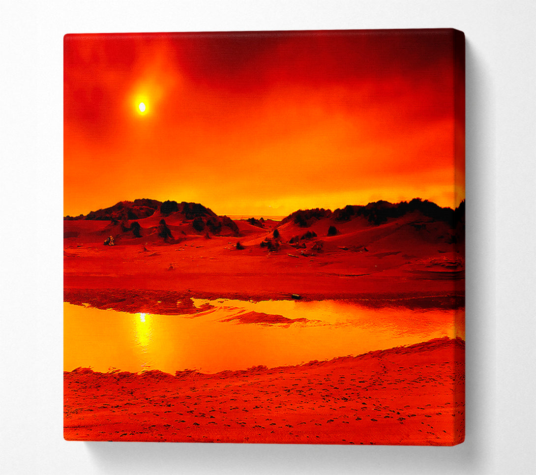  A Canvas Print of Stunning Ocean Sand Dunes Canvas Wall Art