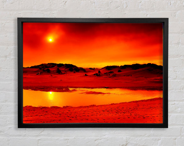Stunning Ocean Sand Dunes Framed Print