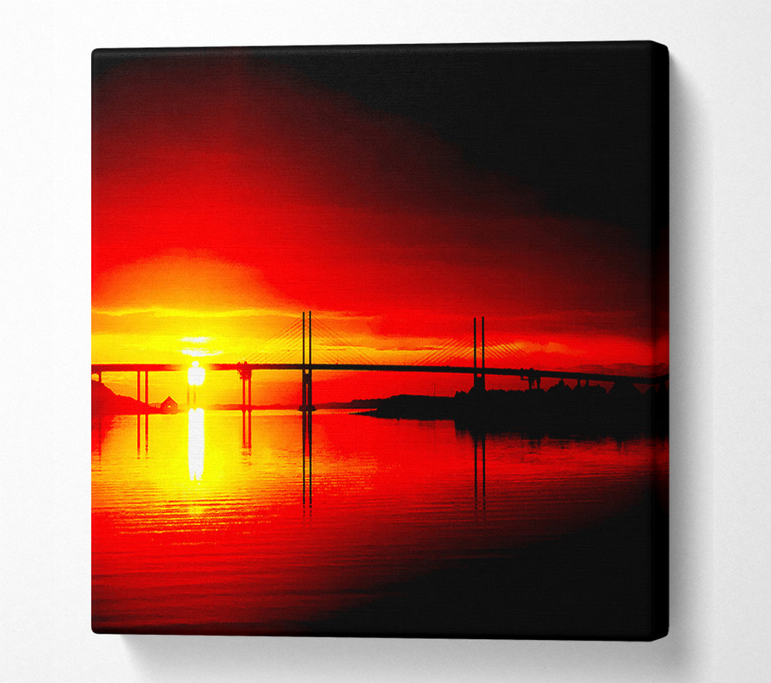  A Canvas Print of Red Pier Horizon Canvas Art