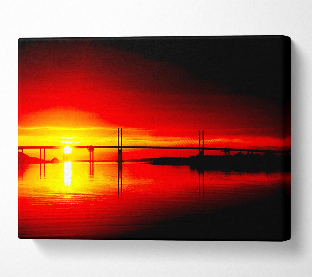  A Canvas Print of Red Pier Horizon Canvas Art