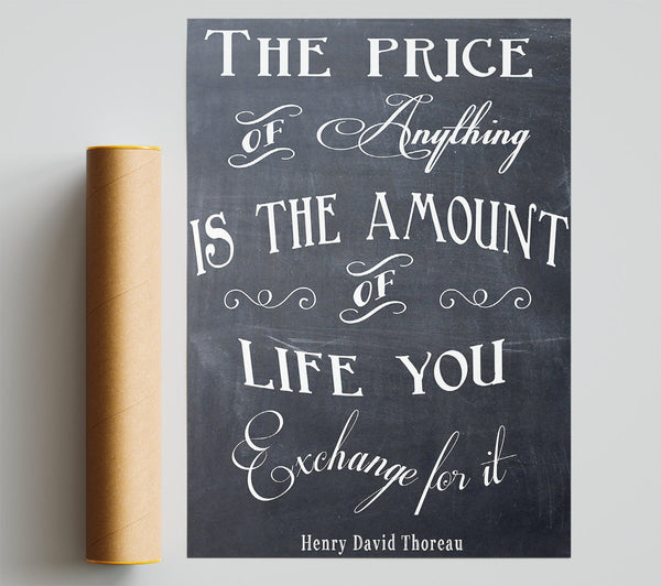 Famous Quote Henry David Thoreau The Price Of Anything Giclee Print