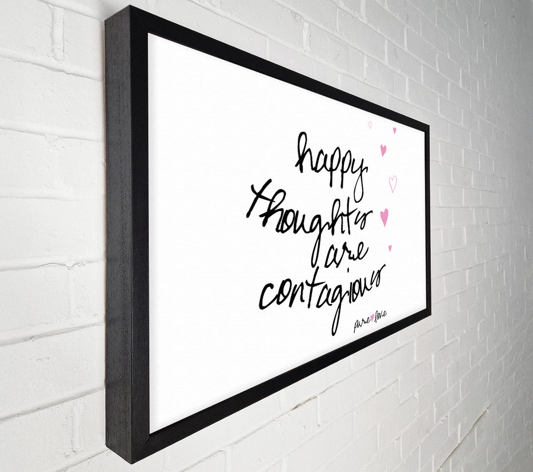  A Canvas Print of Love Quote Happy Thoughts Are Contagious Canvas Art