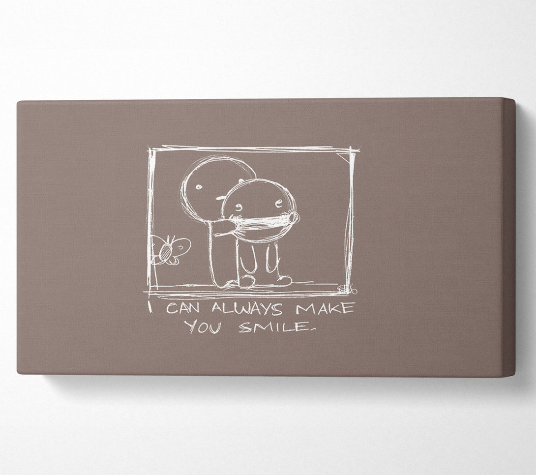  A Canvas Print of I Can Always Make You Smile Beige Canvas Print