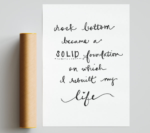 Rock Bottom Print